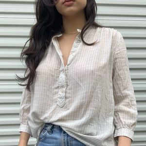 Aritzia Wilfred Free breezy peasant shirt